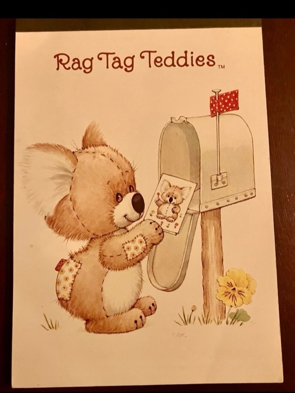 NOS Vintage Rag Tag Teddies Writing Tablet